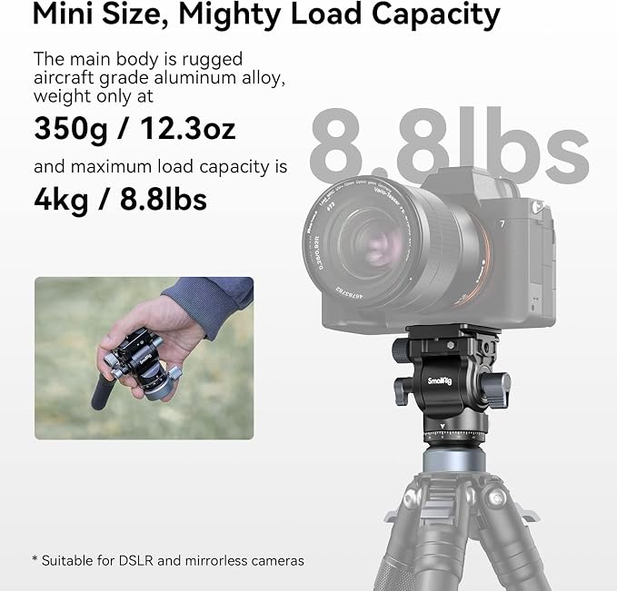 SmallRig Video Head with Leveling Base, Quick Release Plate - Image 7