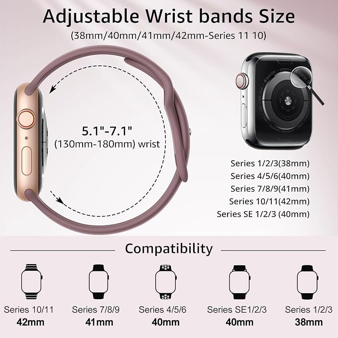 6 Pack Sport Bands Compatible - Image 2