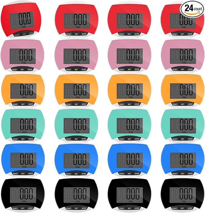 Copkim 24 Pcs Pedometer for Walking Bulk LCD Step Counter by Copkim