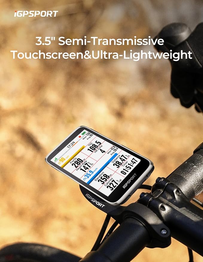 iGPSPORT BiNavi Bike Computer, 3.5‘’ Touch Screen Map Navigation Music Control - Image 9
