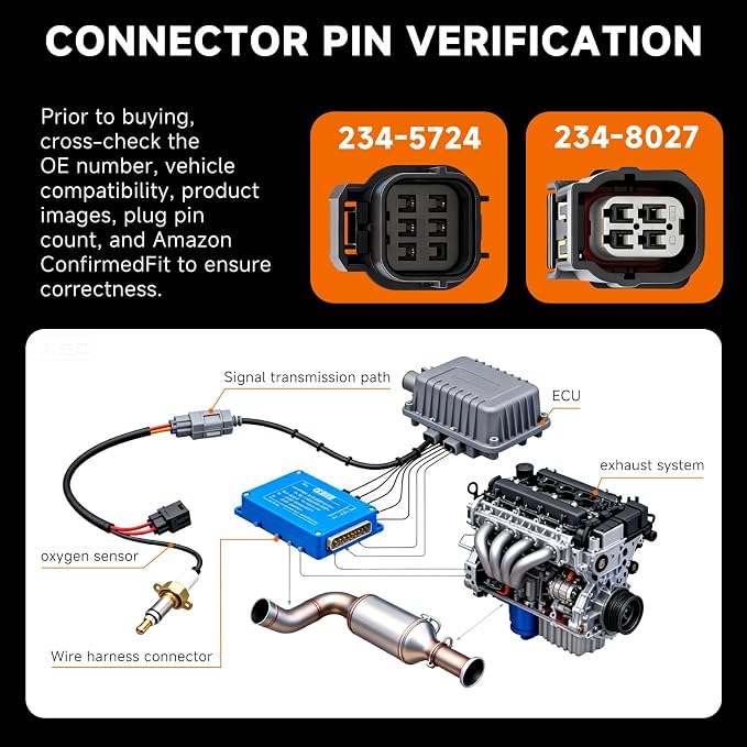 Upstream & Downstream O2 Sensor Set | Direct Replacement OE #234-5724 & - Image 4