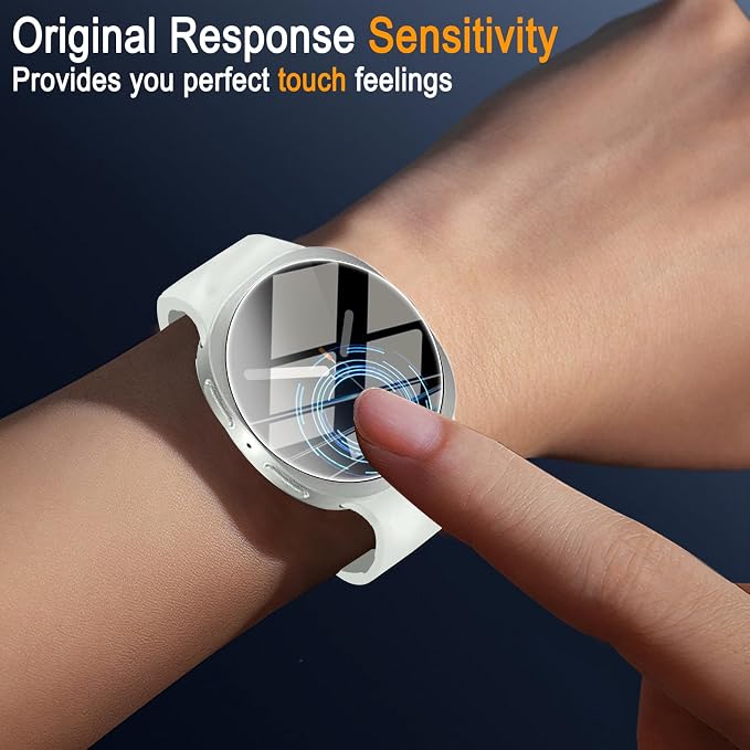 SiHPuoy 4 Pack for Samsung Galaxy Watch 8 Screen Protector 40mm Tempered Glass - Image 4