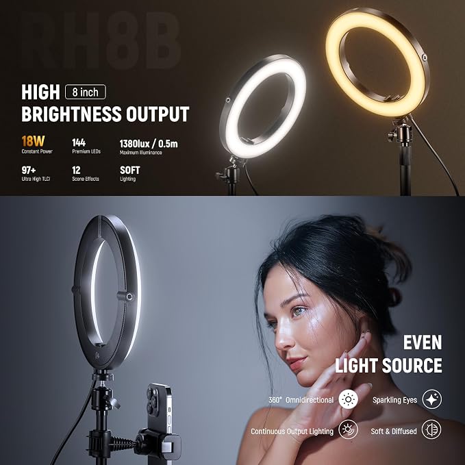 NEEWER 18W 8" Desk Ring Light - Image 2