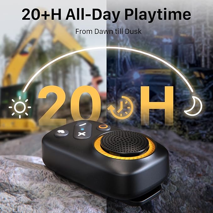 AA AUDIO ACCESSORY Wearable Bluetooth Speaker Clip On-Upgraded 800mAh Battery - Image 3