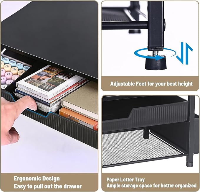 Printer Stand for Desk, Desk Organizer - Image 7