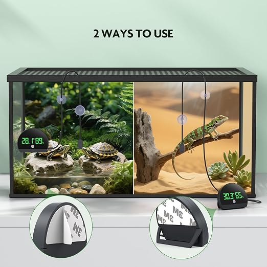 PAIZOO Reptile Thermometer Hygrometer, LED Rechargeable Reptile Tank - Image 4
