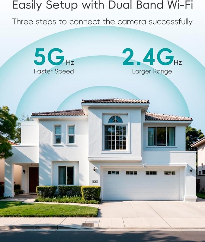 ZUMIMALL 2K Wired Outdoor Camera, 2.4G/5G WiFi Security Camera, 24/7 Recording - Image 6