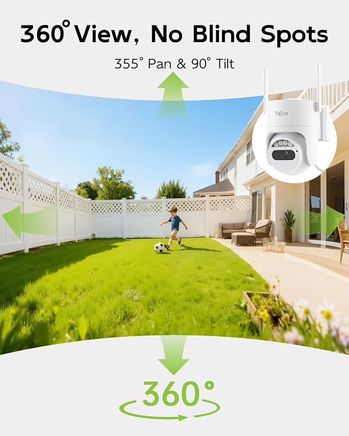 5G/2.4G Security Camera Outdoor, 3MP Wired Cameras 24/7 Recording, Plug-in Power - Image 2