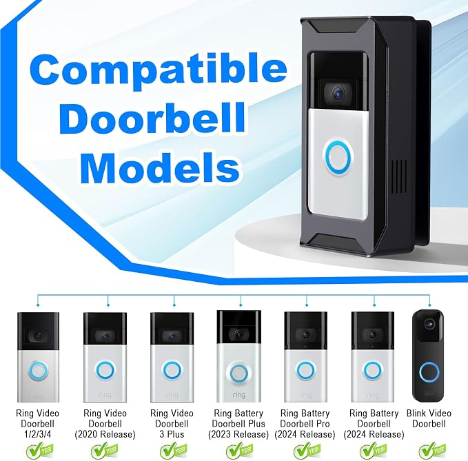 Anti-Theft Video Doorbell Mount Compatible - Image 2