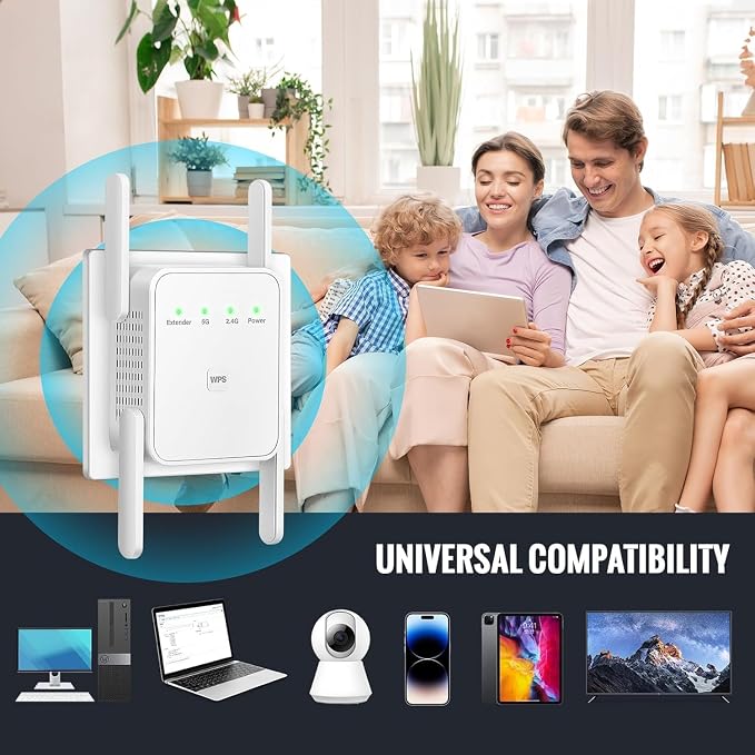 WiFi Extender Signal Booster for Home, WiFi Booster 1200Mbps Dual Band - Image 6
