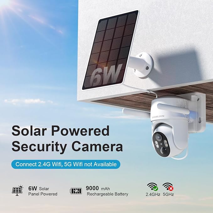 HOSAFE.COM Outdoor Security Camera Wireless, Free Cloud Storage, 360° PTZ - Image 2