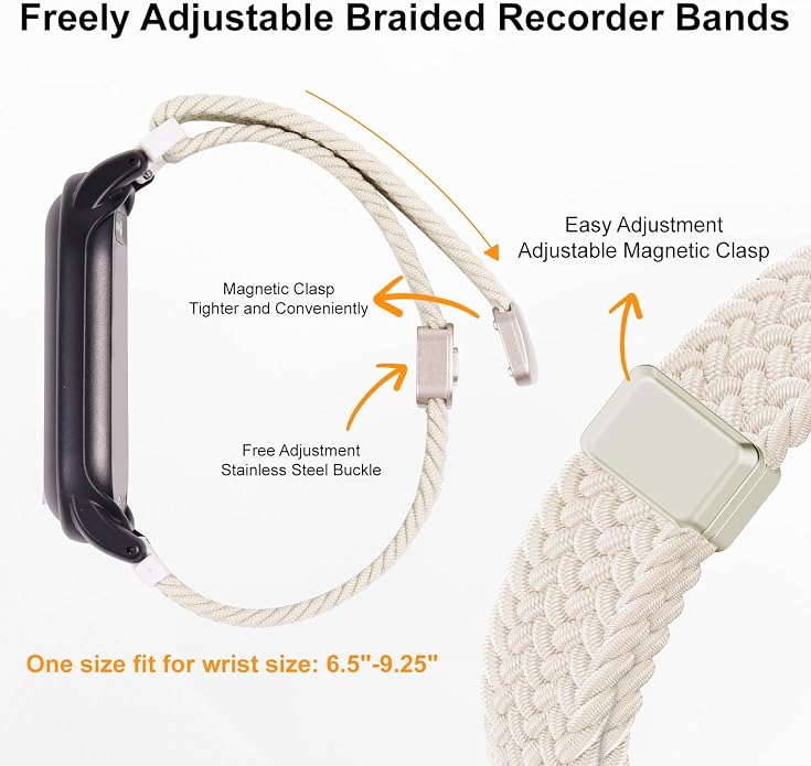 Adjustable Braided Wristband Compatible - Image 3