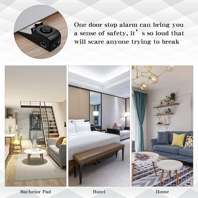 EMDMAK Door Stop Alarm with 120DB Siren Door Stop - Image 4