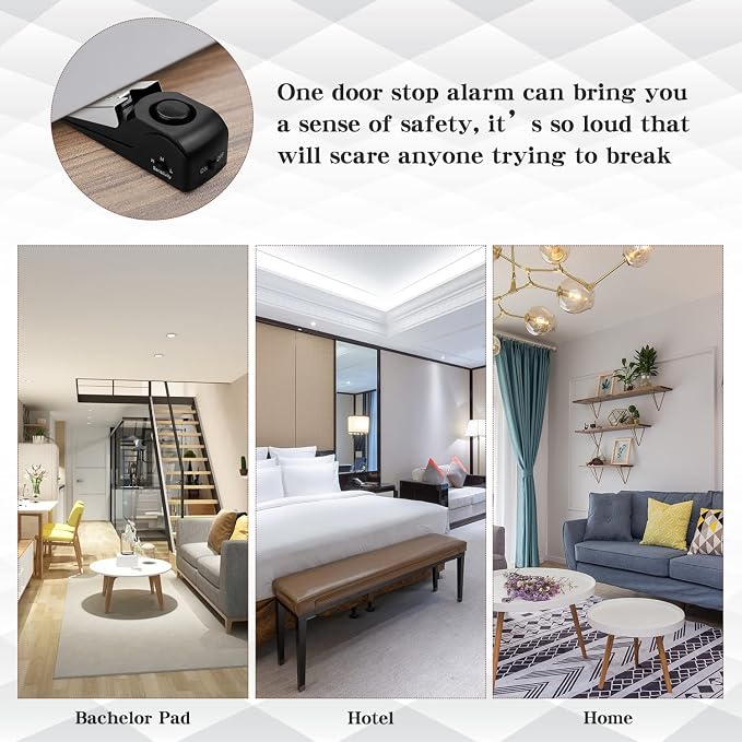 EMDMAK Door Stop Alarm with 120DB Siren Door Stop - Image 8
