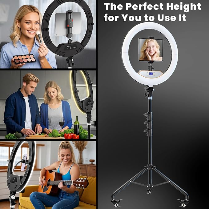 18" Foldable Ring Light with Stand - Image 3