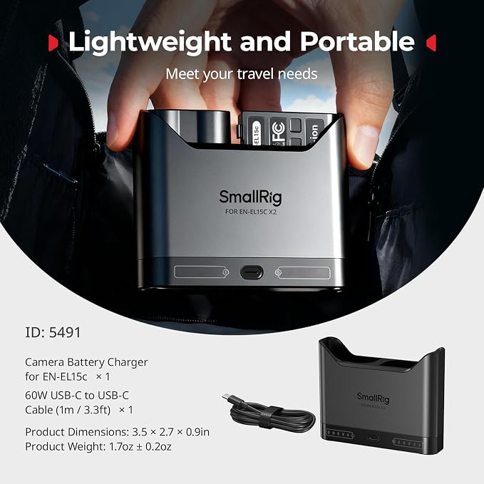 SMALLRIG EN-EL15c Battery Charger - Image 8
