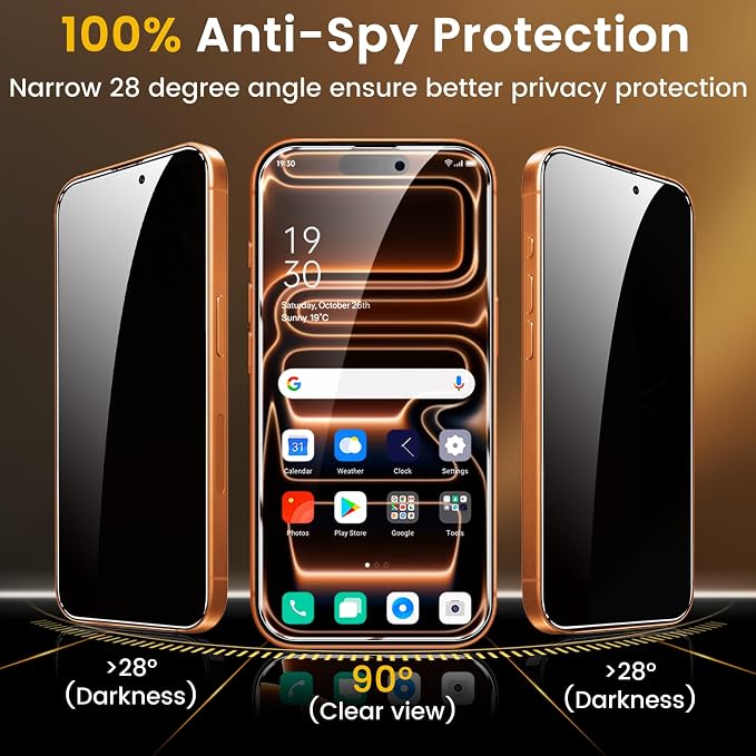 Romkasi 3 Pack Privacy Screen Protector - Image 3