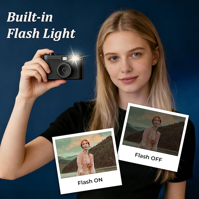 Screen Free Digital Camera, Reusable 12MP Vintage Digital Camera - Image 6
