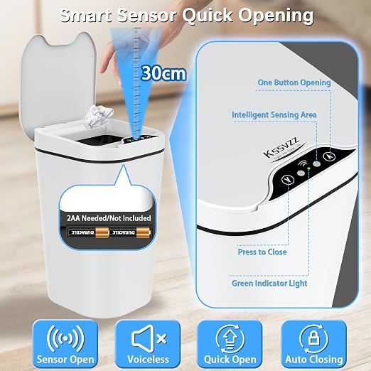 2 Pack Automatic Small Bathroom Trash Can - Image 4