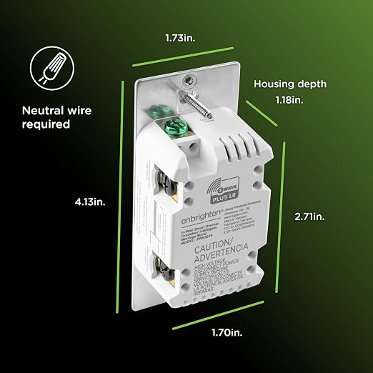 Enbrighten 800 Series Z-Wave Toggle Dimmer, Long Range 800LR, Quick Fit - Image 8