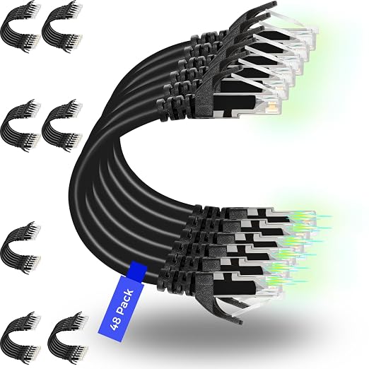 Rapink Patch Cables Cat6 0.5ft, Ethernet Patch Cable 10G, Cat 6 Patch Cable by Rapink
