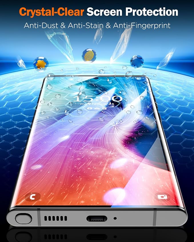 LK 2 Pack for Samsung Galaxy S22 Ultra Screen Protector, Upgrade from Tempered - Image 6