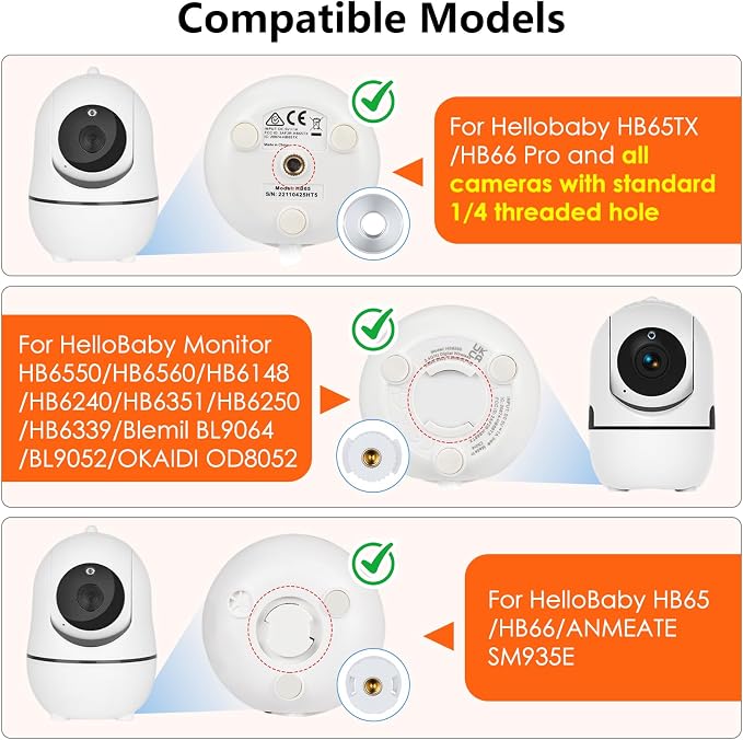 Tripod Baby Monitor Mount, Flexible Baby Camera Stand Compatible - Image 2