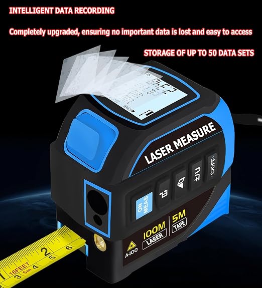 Tape Measure 4-in-1 Laser Digital Measuring Tape & 100m/328ft Laser Distance - Image 7