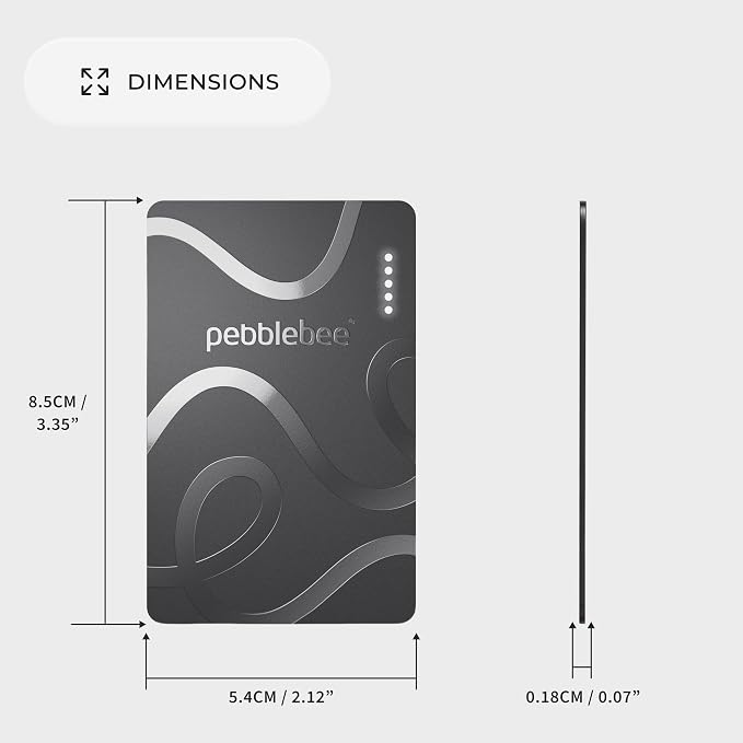 Pebblebee Card 5 | Rechargeable Bluetooth Wallet Tracker Card | Thin - Image 5