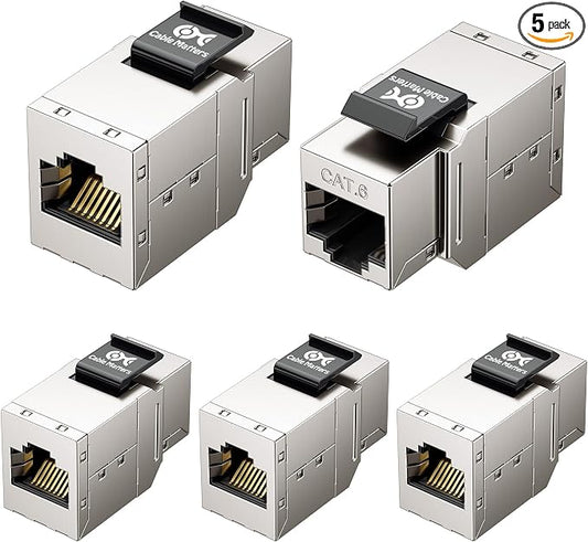 Cable Matters 5-Pack 10Gbps Shielded Cat 6 Keystone Coupler by CableMatters
