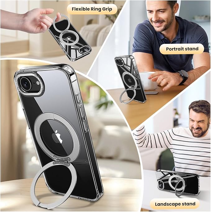 toushion 3 in 1 for iPhone 16E/17E Case Clear - Image 2