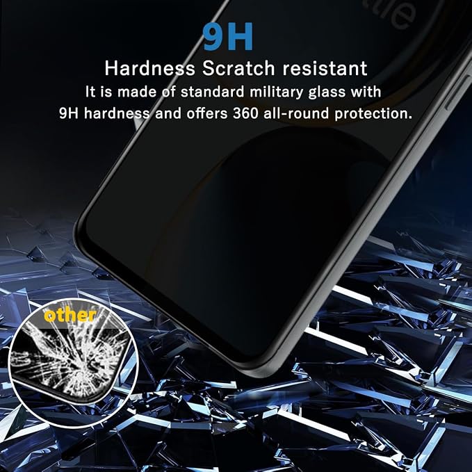 2 Pack Privacy Tempered Glass for OnePlus Nord N30 5G Screen Protector - Image 7
