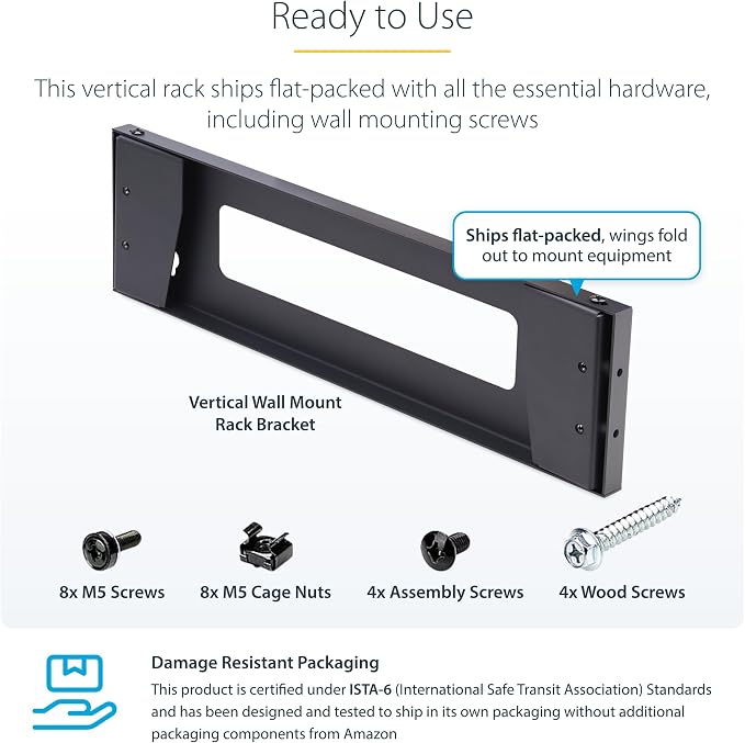 StarTech.com 1U Vertical Wall-Mount Bracket - Image 5