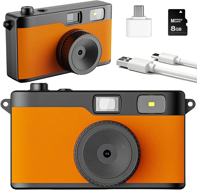 Screen Free Digital Camera, Reusable 12MP Vintage Digital Camera by Unknown