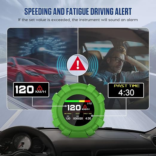 MR CARTOOL GPS Slope Meter Digital Inclinometer Car Speedeometer HUD Head Up - Image 2