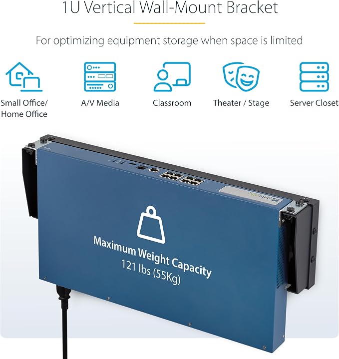 StarTech.com 1U Vertical Wall-Mount Bracket - Image 2