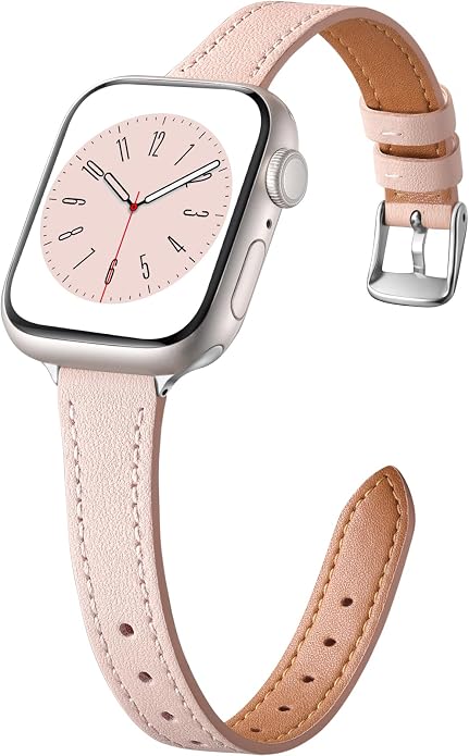 Charlam Slim Leather Band Compatible by Charlam
