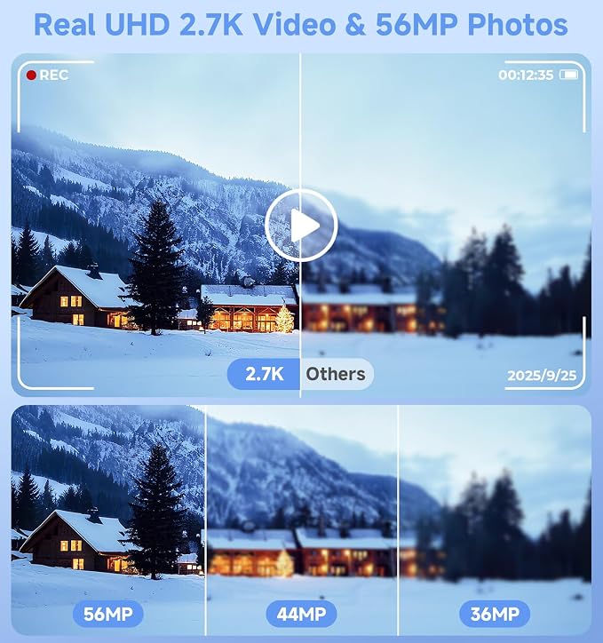 Digital Camera, 2026 Upgraded 56MP Dual Screens Camera - Image 5