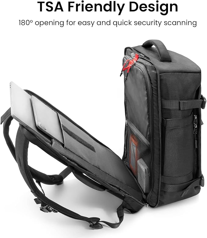 tomtoc Travel Backpack 40L, TSA Friendly Flight Approved Carry-on Luggage Hand - Image 3
