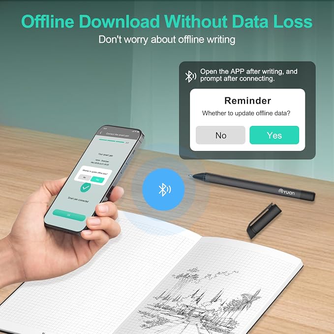 Yuan Digital Smartpen Writing Set, Smart Pen and Notebook - Image 4