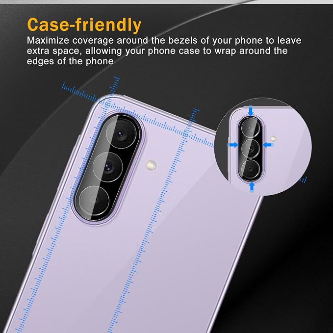 3 Pack Camera Lens Protector for Samsung Galaxy A57/A37 5G, Tempered Glass - Image 3