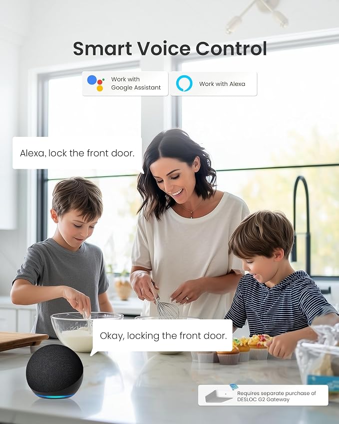 DESLOC Smart Door Lock B200, Smart Deadbolt Lock, Keyless Entry Door Lock - Image 8