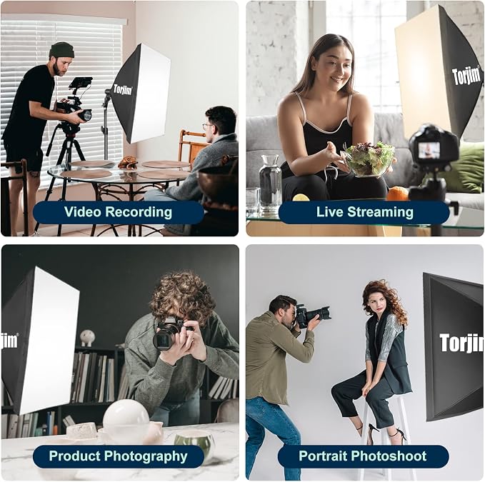 Torjim Softbox Photography Lighting Kit, Photography Continuous Lighting Kit - Image 7