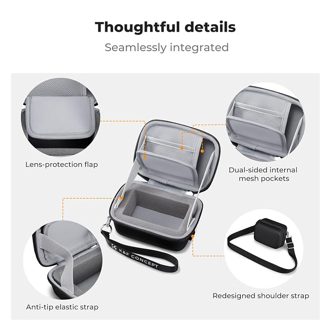 K&F CONCEPT Carrying Case for Digital Camera, Hard Shell Protective Travel Case - Image 7