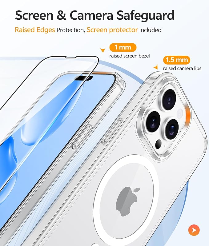 FNTCASE for iPhone 14 Pro Case: Anti Yellowing Transparent Clear Magnetic Phone - Image 4
