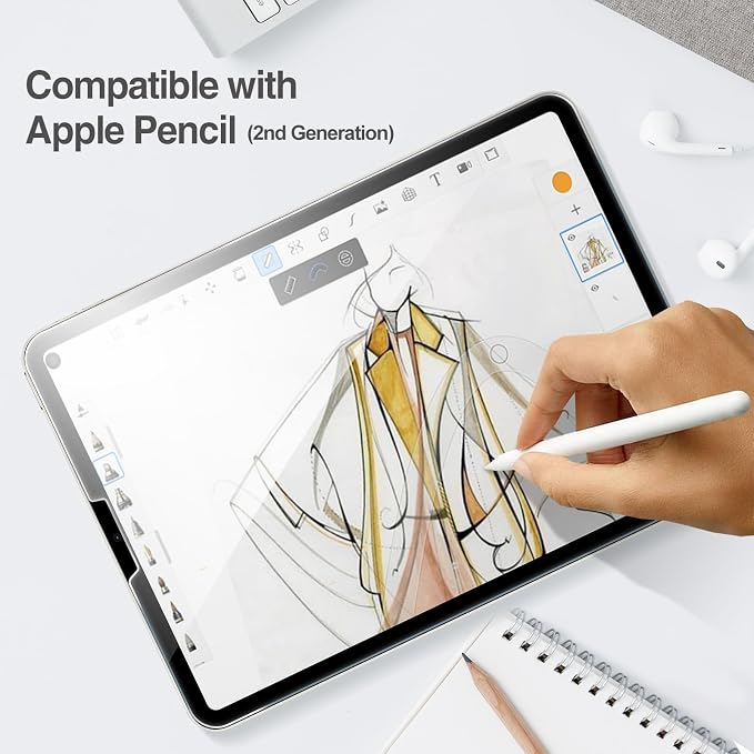 ProCase Screen Protector for iPad Air 5th /4th Generation 10.9" + Camera Lens - Image 4