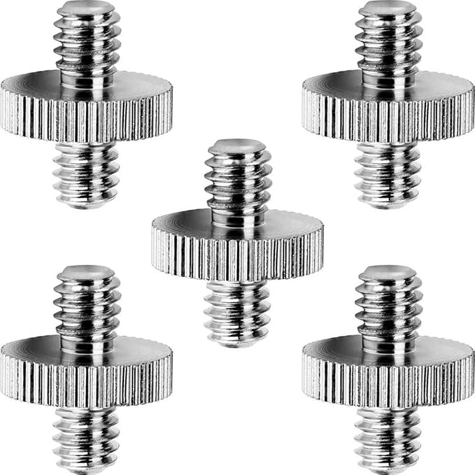 Anwenk Standard 1/4"-20 Male to 1/4"-20 Male Threaded Tripod Screw Adapter by Anwenk