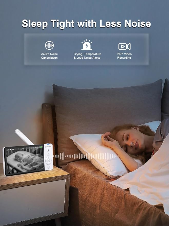 Smart Baby Monitor with 2 Cameras and Phone App, Dual Mode, Auto Motion Tracking - Image 7