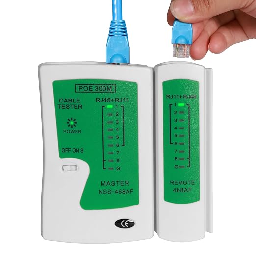Professional Network Cable Tester – Fast & Reliable RJ45/RJ11/RJ12 Ethernet by Therathy