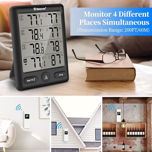 Geevon Indoor Outdoor Thermometer Wireless - Image 3
